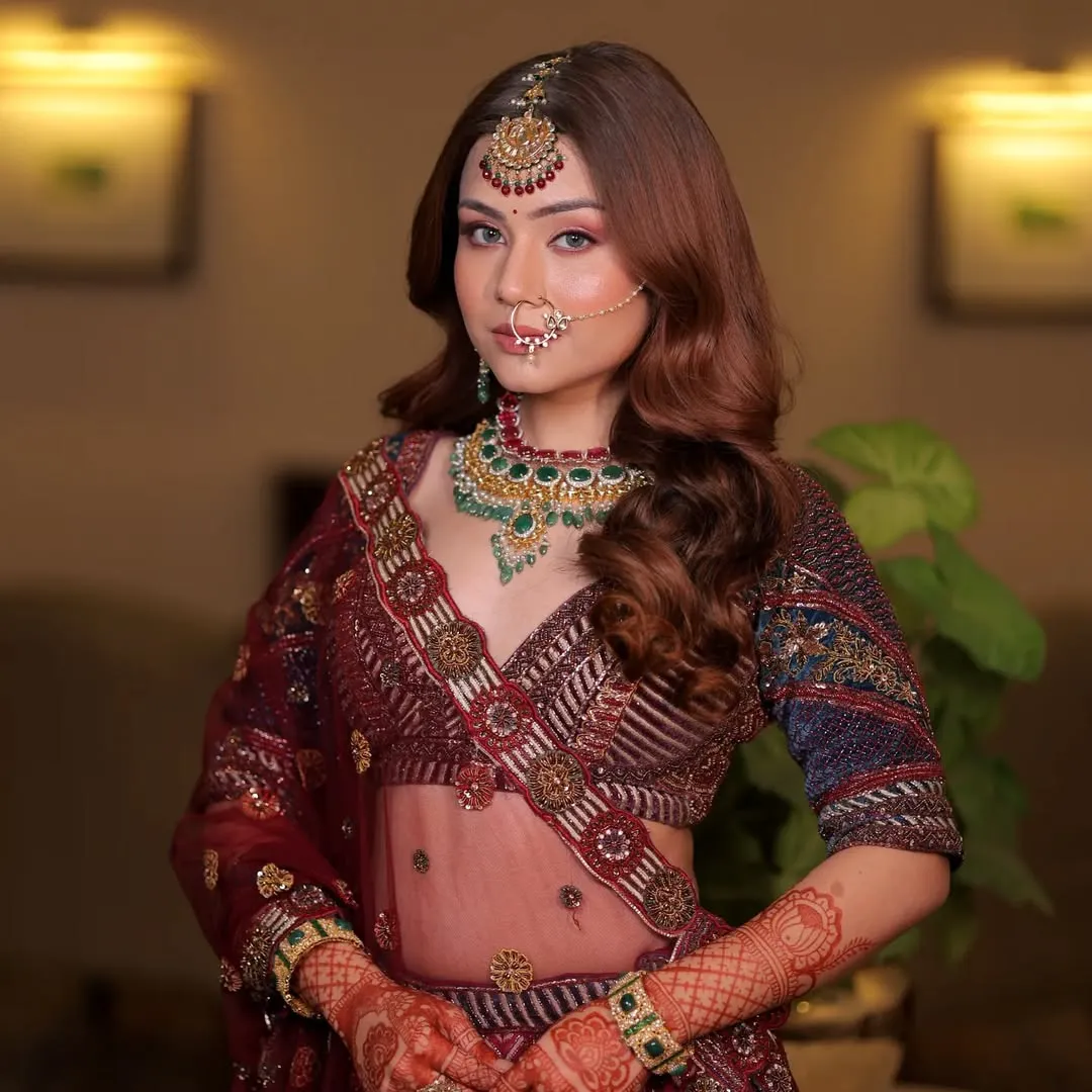 Dreamy engagement bridal look