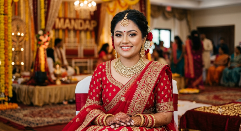 HD Bridal Makeup Look for Round Face