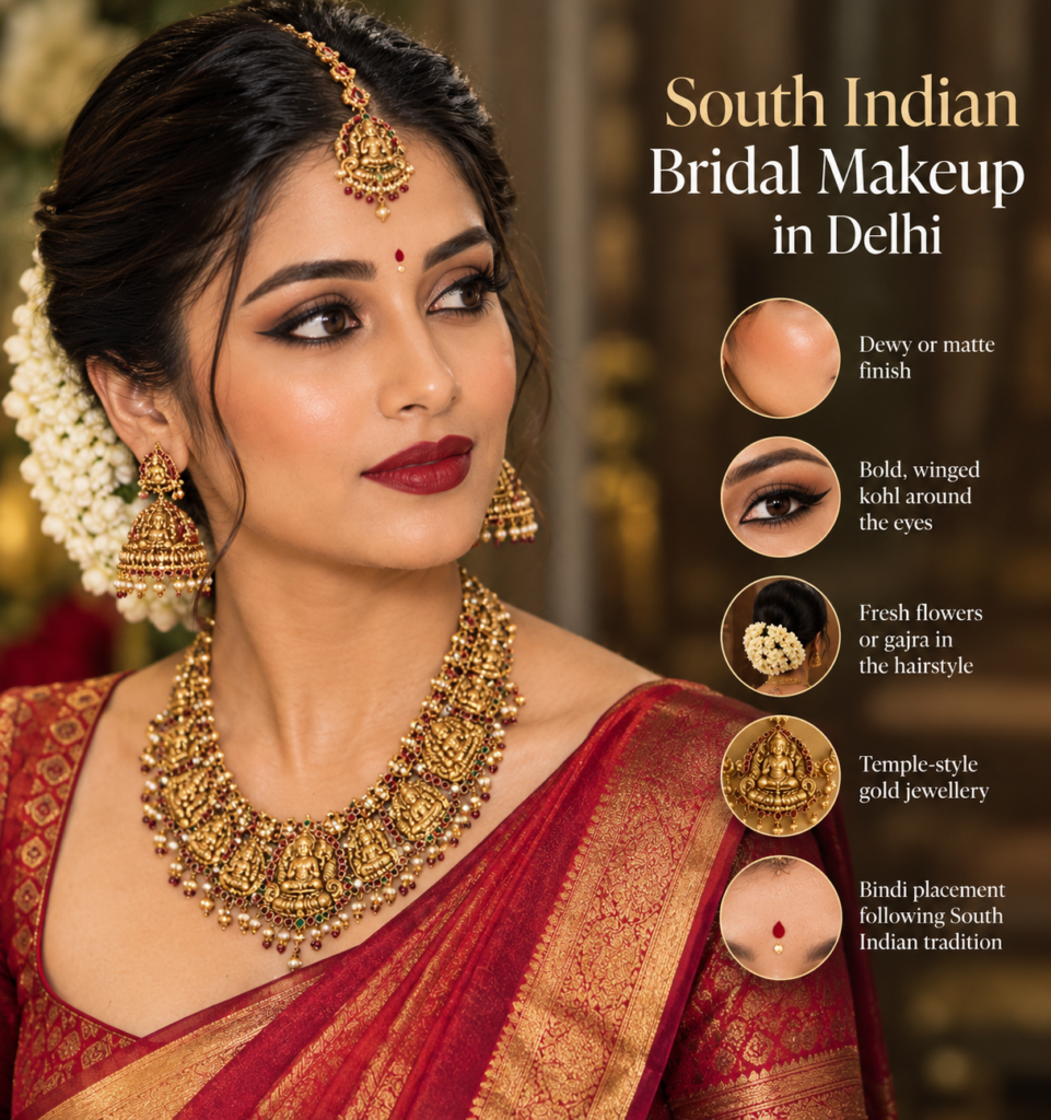 South Indian Bridal Makeup in Delhi